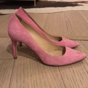 J Crew Pink Suede Pumps